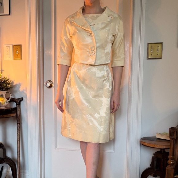 Vintage Brocade Johnny Herbert Dress - Picture 2 of 15